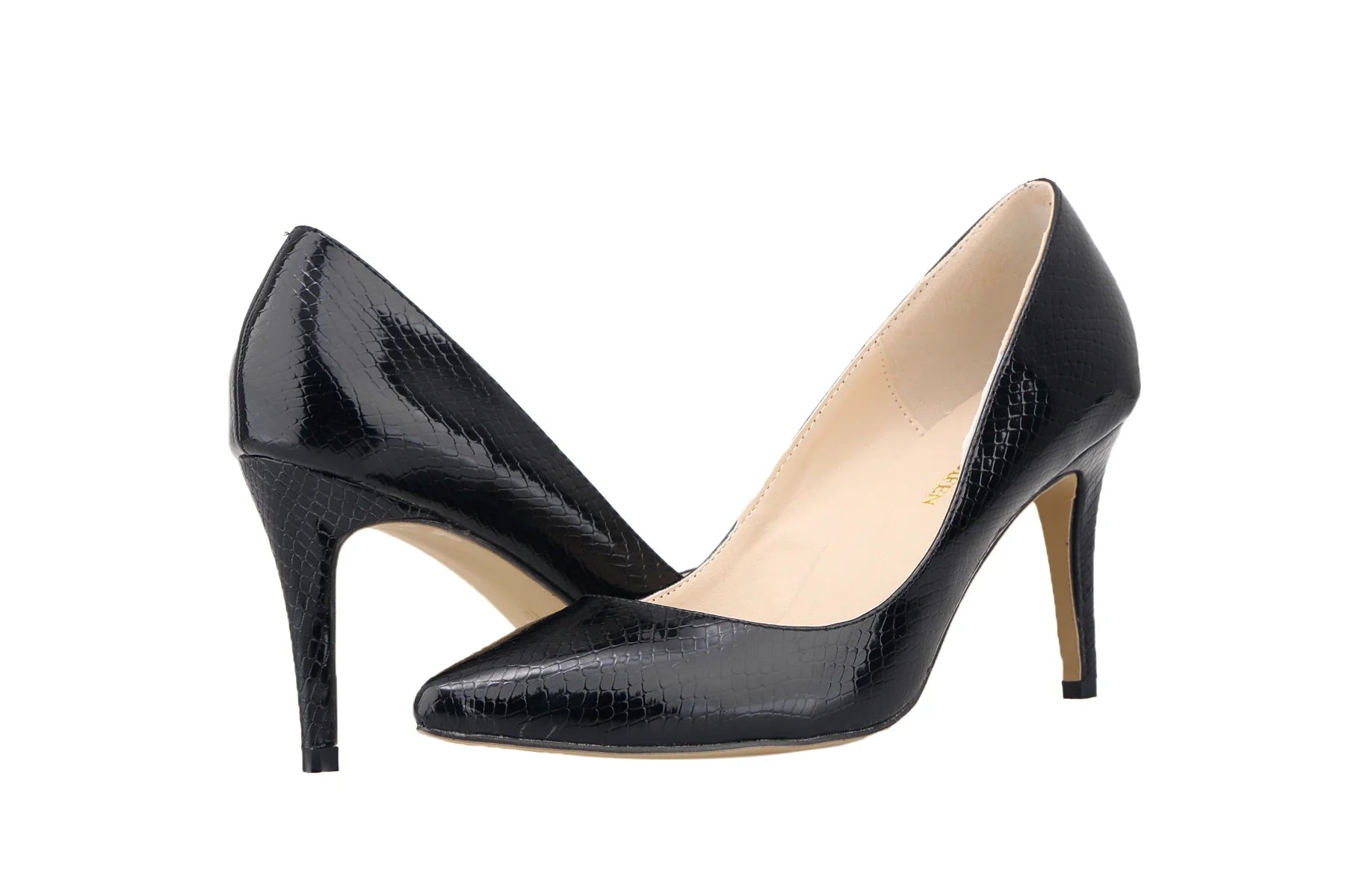8cm Sexy Crocodile Pattern Pointed Toe High Heels