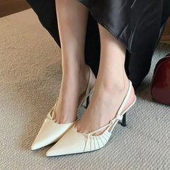 Elegant Pointed-toe Slingbacks Heels