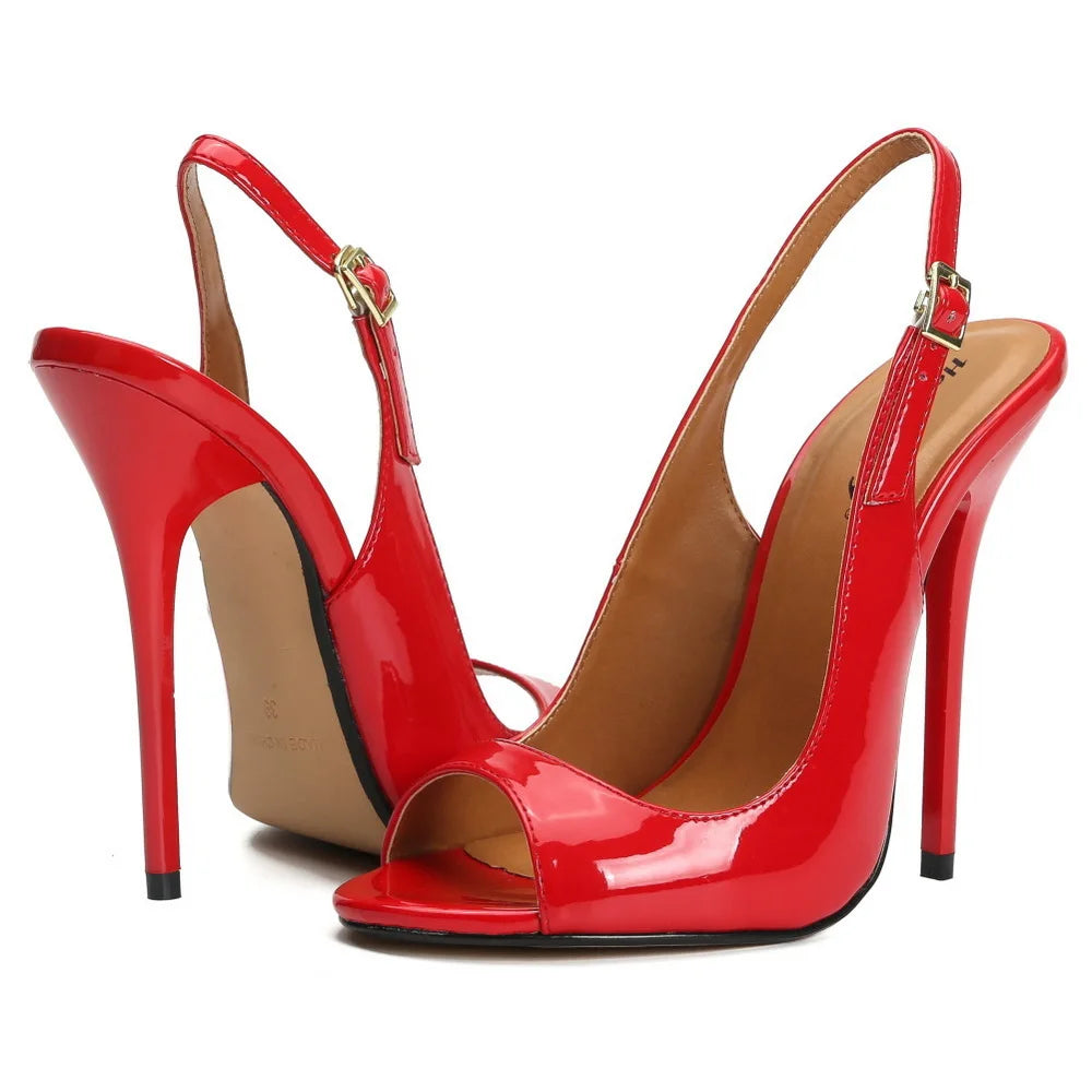 13cm Peep Toe High Heels Sandals