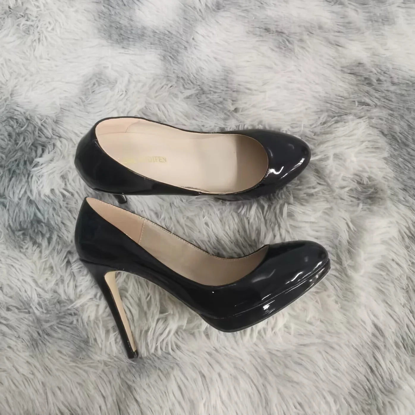 11cm Round Toe High Heels Shallow Elegant Lady Office Party Wedding Shoes Big Size