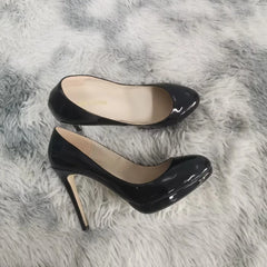 11cm Round Toe High Heels Shallow Elegant Lady Office Party Wedding Shoes Big Size