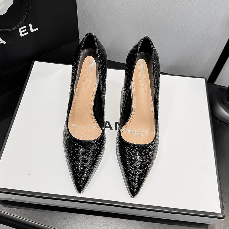 Autumn light luxury high heels
