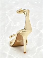 Gold Bow Knot Decorated High-heel Sandals