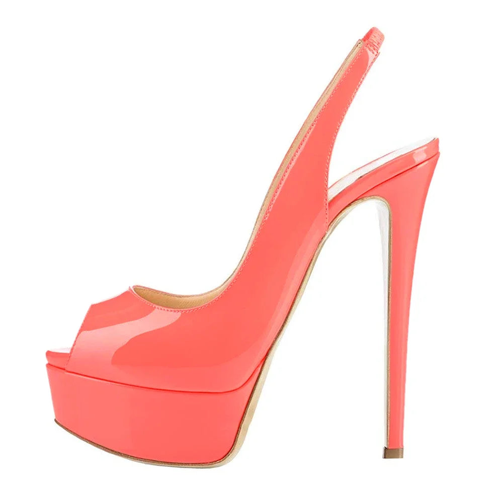14CM Platform Super High Heels For Woman Sexy Open Toe Sandals