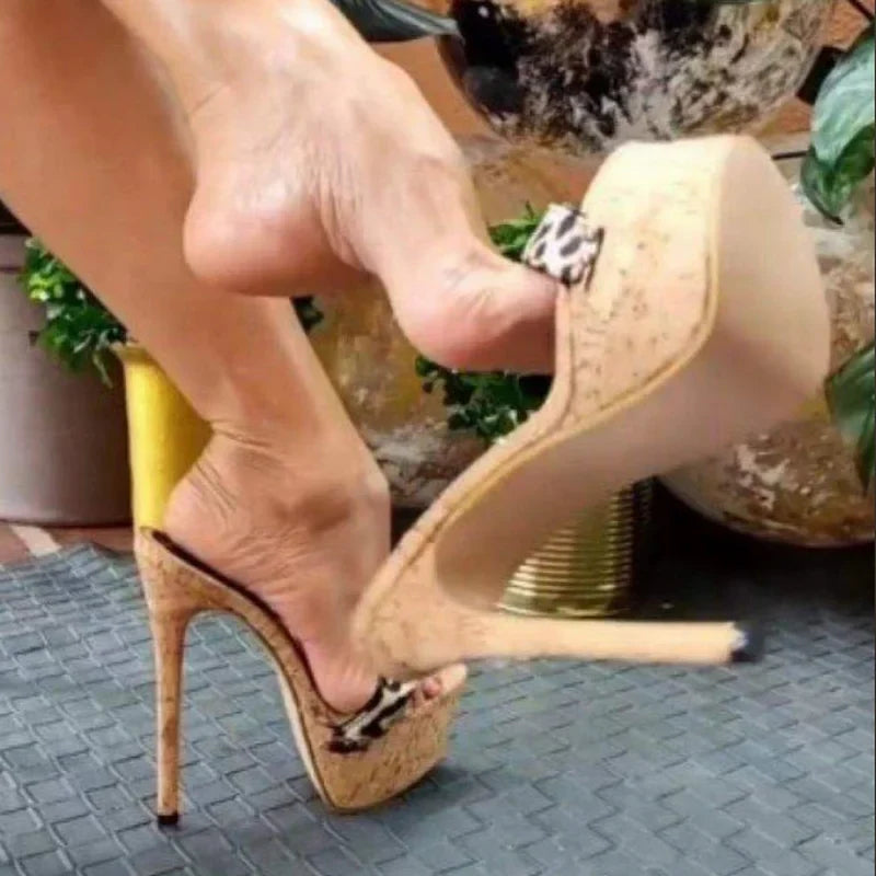 16CM High Heels Platform Slides