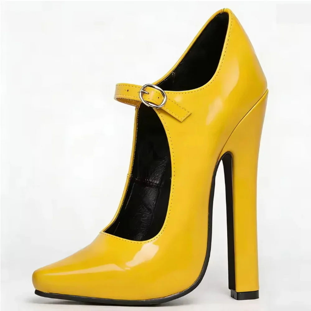 Oldhollywood Style 15CM Square High Heels