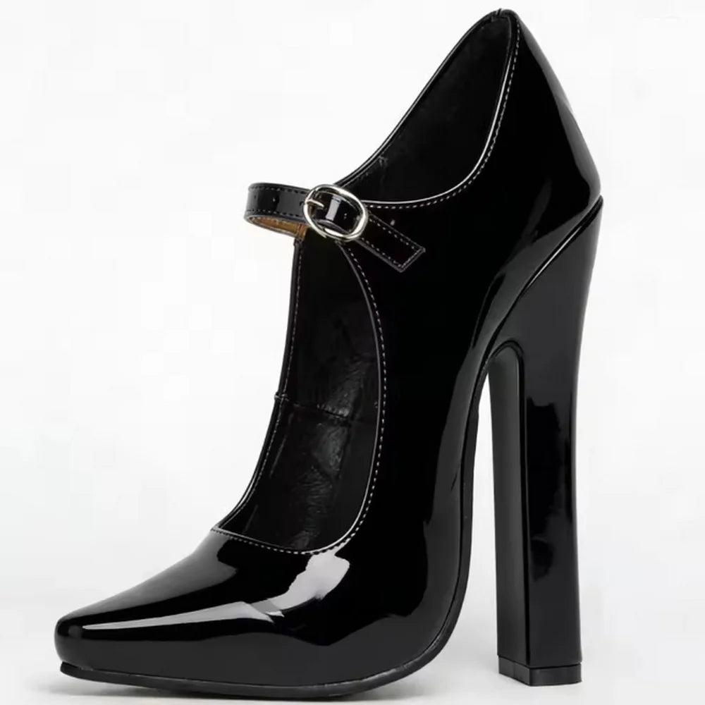 Oldhollywood Style 15CM Square High Heels