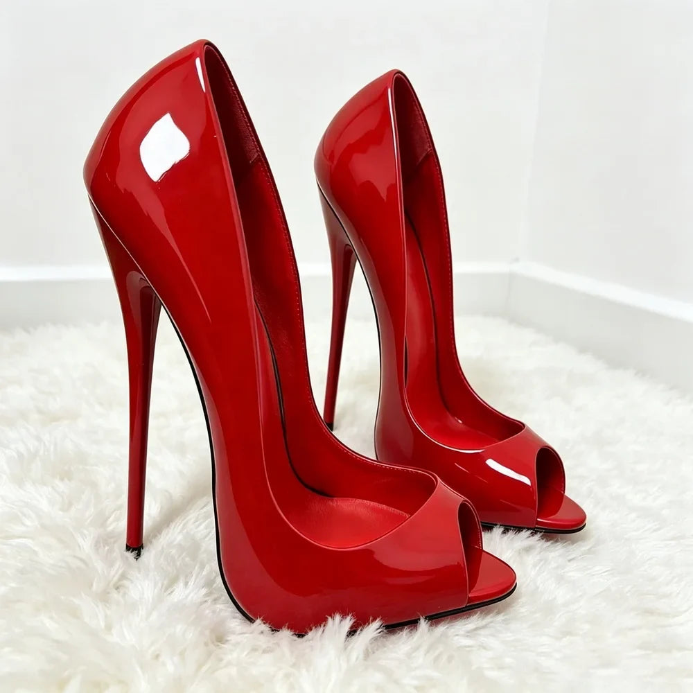 12/14/16cm Peep Toe High Heels