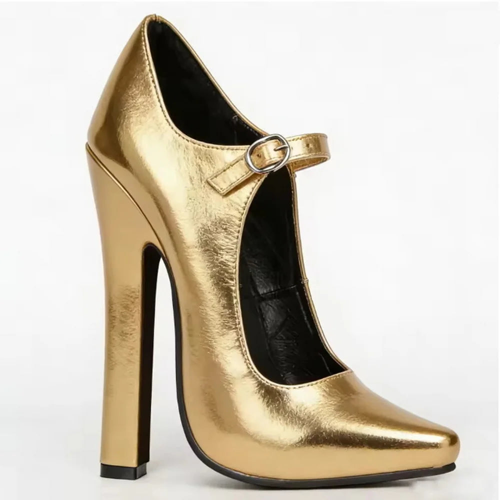 Oldhollywood Style 15CM Square High Heels
