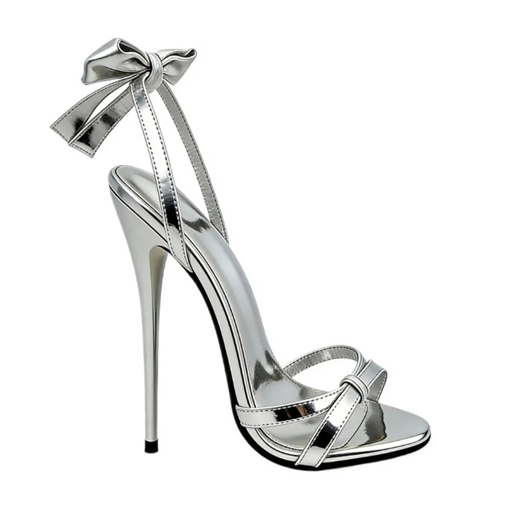 Back Bowtie 16cm High Heeled Sandals