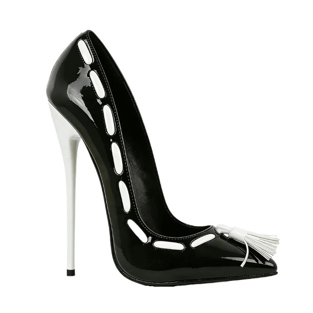 Sexy Tassel Sewing 16cm High Heels