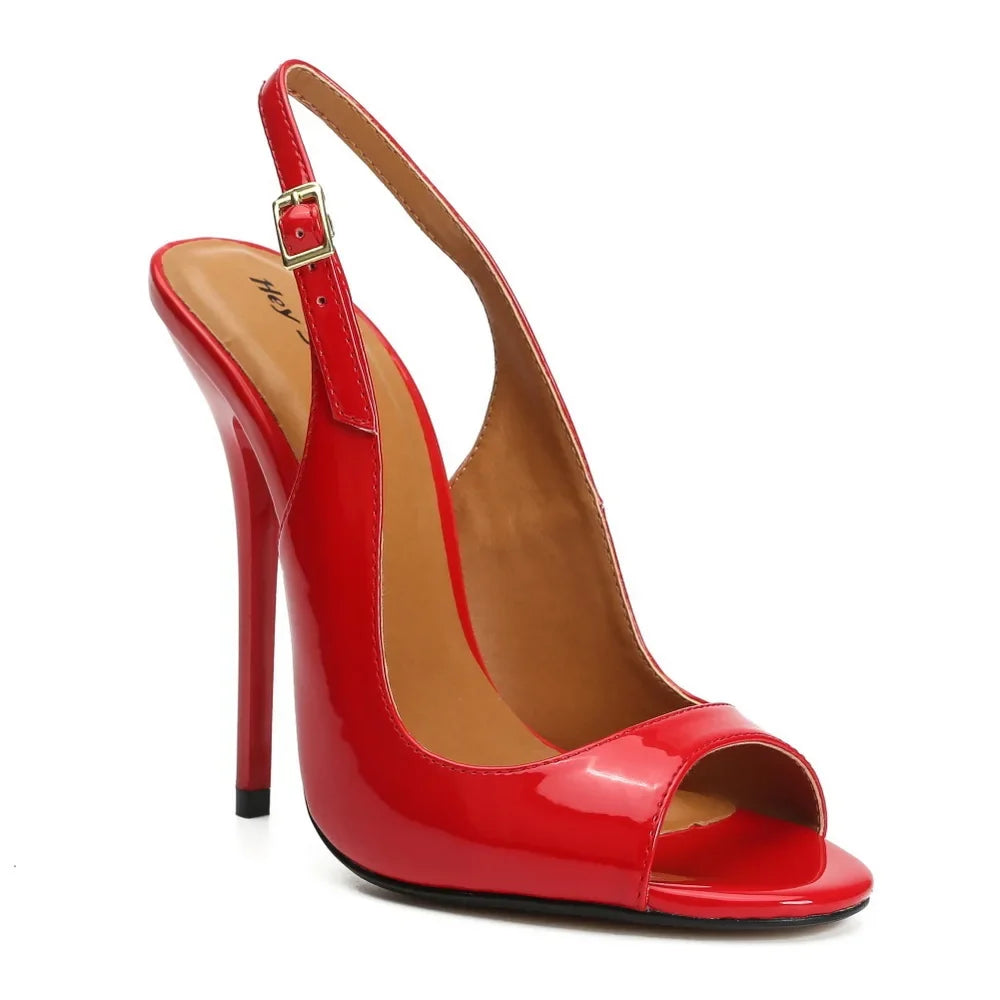 13cm Peep Toe High Heels Sandals