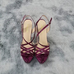 14CM Open Toe Platform High Heels Snake Pattern Sandals