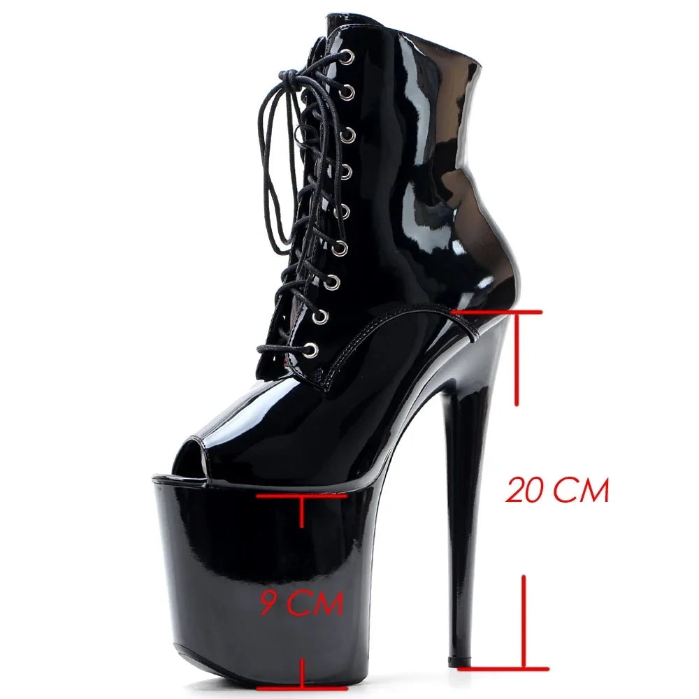 Extreme High Heels 20cm Women Ankle Boots