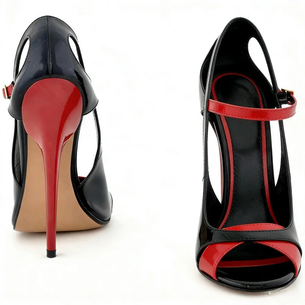 Strappy 16cm High Heels Hollow Sandals
