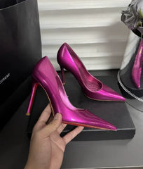 12cm slim heel exuding a high-end and non tiring style