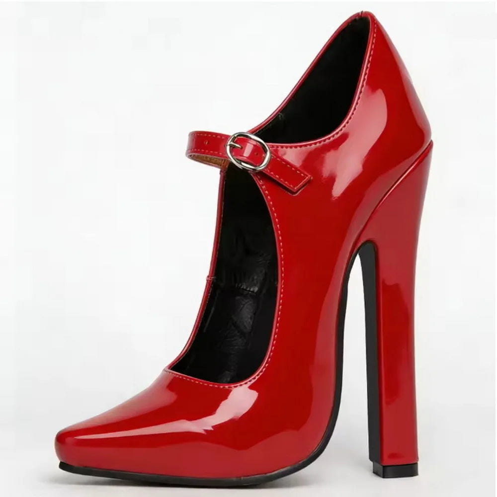 Oldhollywood Style 15CM Square High Heels