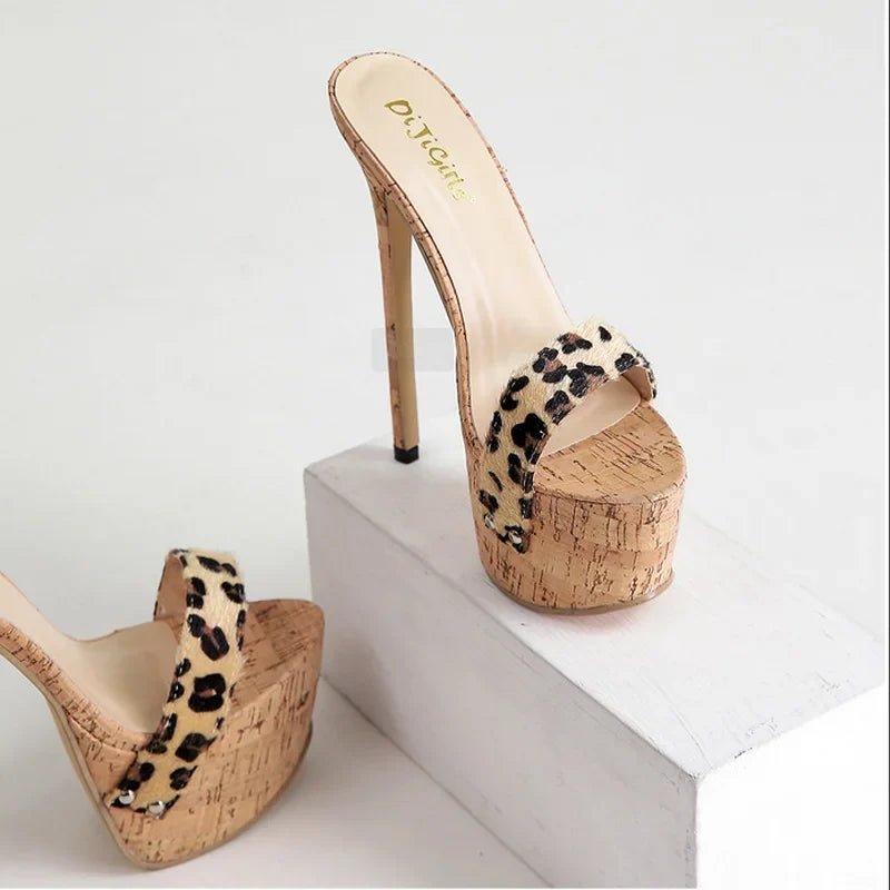 16CM High Heels Platform Slides
