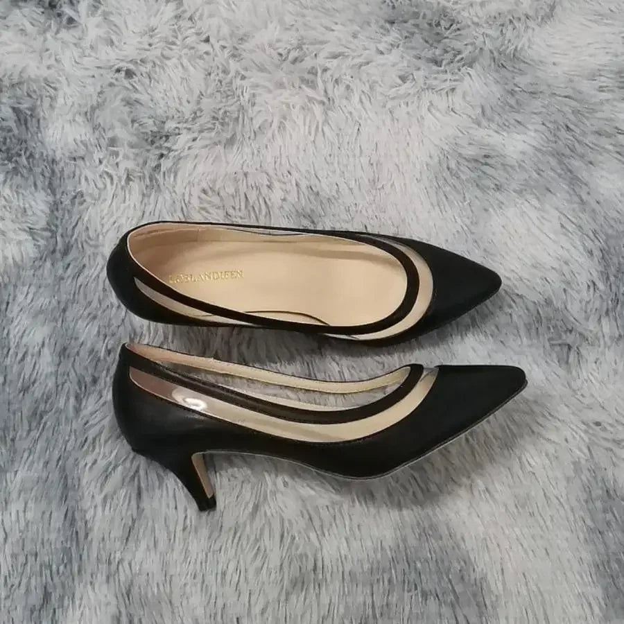 5cm Low Heel Pointed Toe Slip-on High Heels