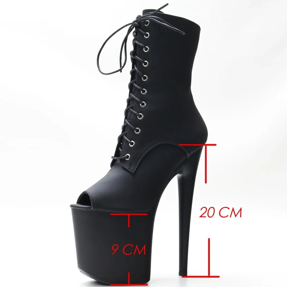 Extreme High Heels 20cm Women Ankle Boots
