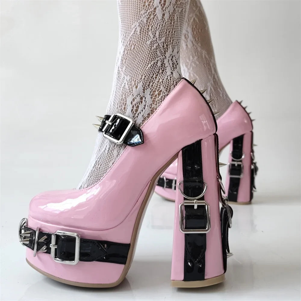 14.5CM Block High Heels