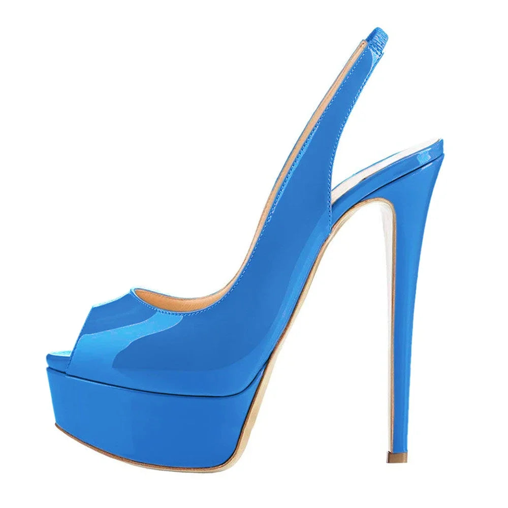 14CM Platform Super High Heels For Woman Sexy Open Toe Sandals