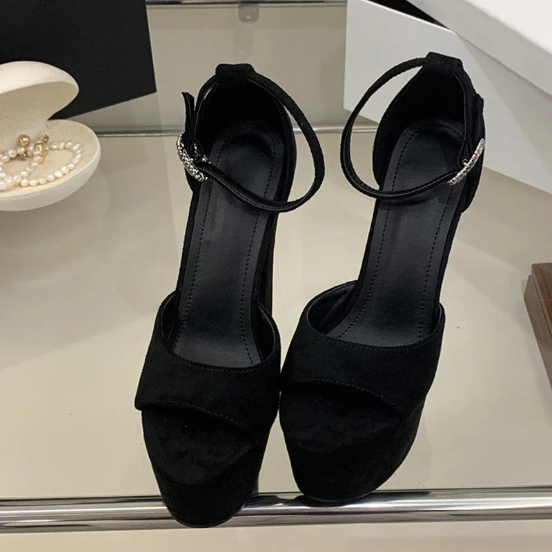 Model Show Sexy Extreme High Heels Chunky Platform Sandals