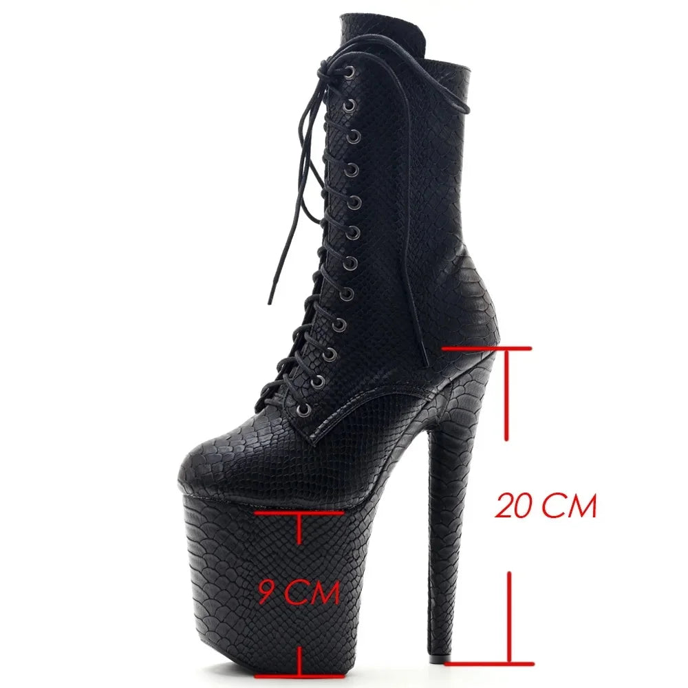 Extreme High Heels 20cm Women Ankle Boots