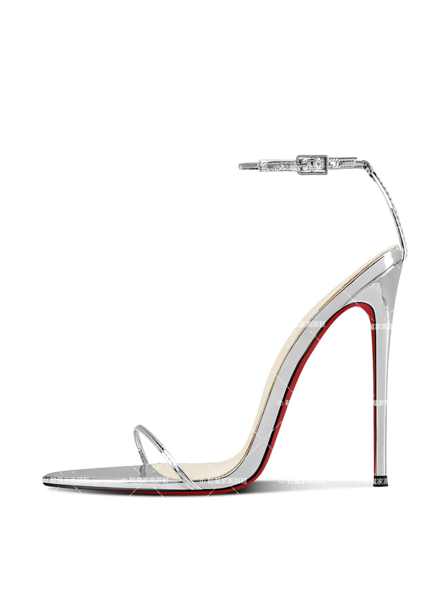 12cm pointed straight buckle with sexy high-heeled shoes