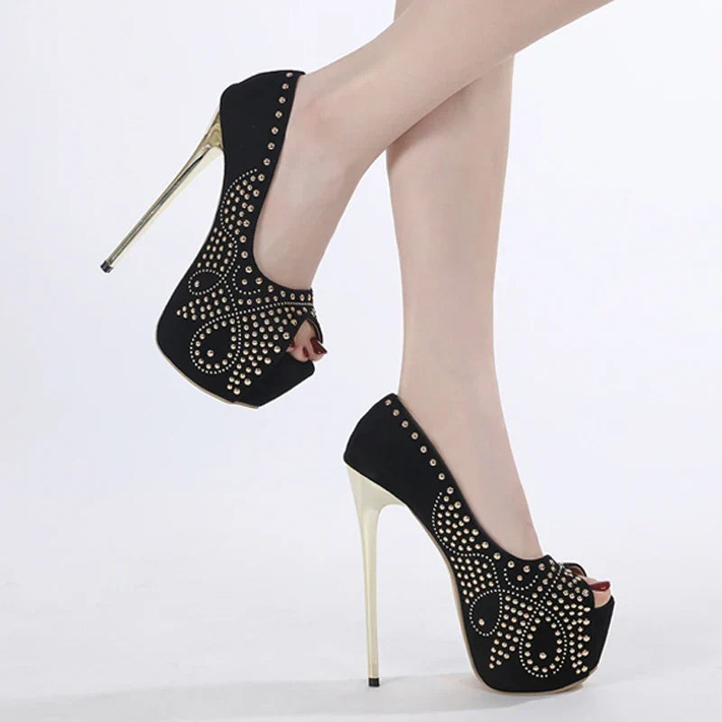 16CM Stiletto High Heels Party Stripper Sandals