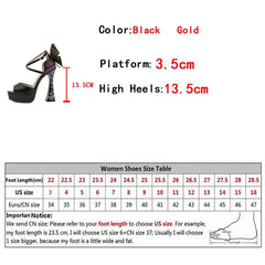 Summer 13.5CM Super High Heels Platform Sandals