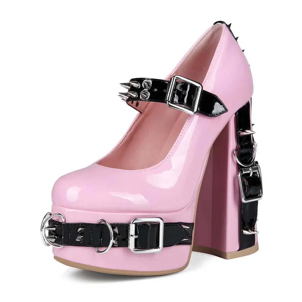 14.5CM Block High Heels