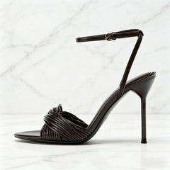 Ankle Strap Metal Buckle Heels