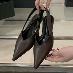 Elegant Pointed Toe Wedges Low Heels