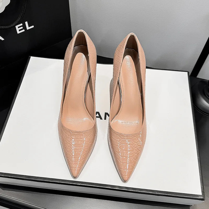 Autumn light luxury high heels