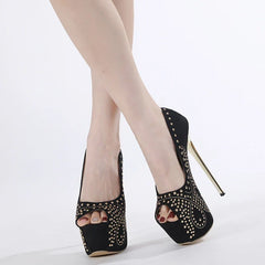 16CM Stiletto High Heels Party Stripper Sandals