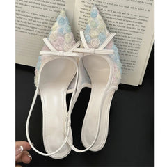 Butterfly-knot Pointed Toe Pumps