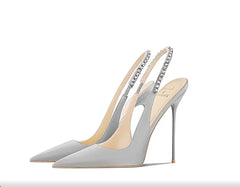 Classic black pointed thin heel high-heeled shoes