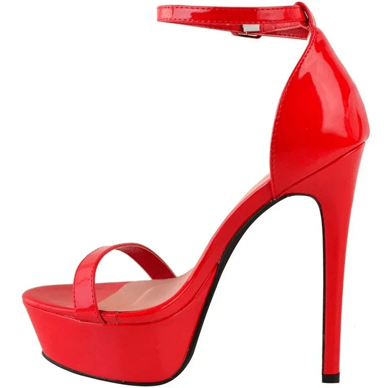 14cm Supper High Heels Peep Toes Platform Stilettos Party Wedding Shoes