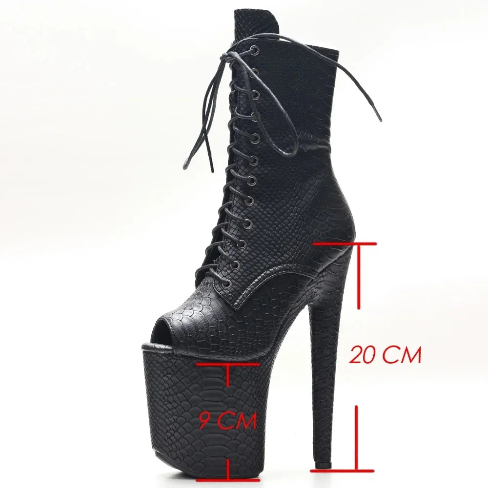 Extreme High Heels 20cm Women Ankle Boots