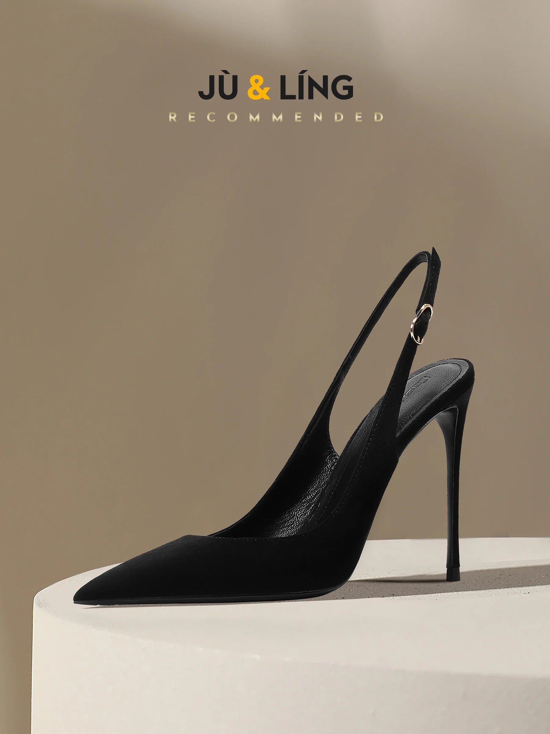 Fashionable suede toe cap fine heeled Sandals