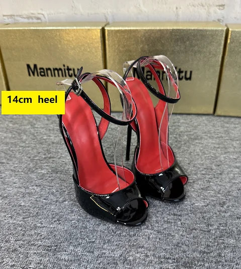 16/14cm Back Hollow Out Slingback Sandals