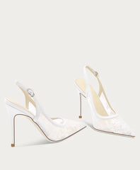 Embroidered Flower Mesh Lace High Heels Women's Bag Head Sandals