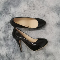12cm Classic Patent Leather Shallow Slip-On High Heels