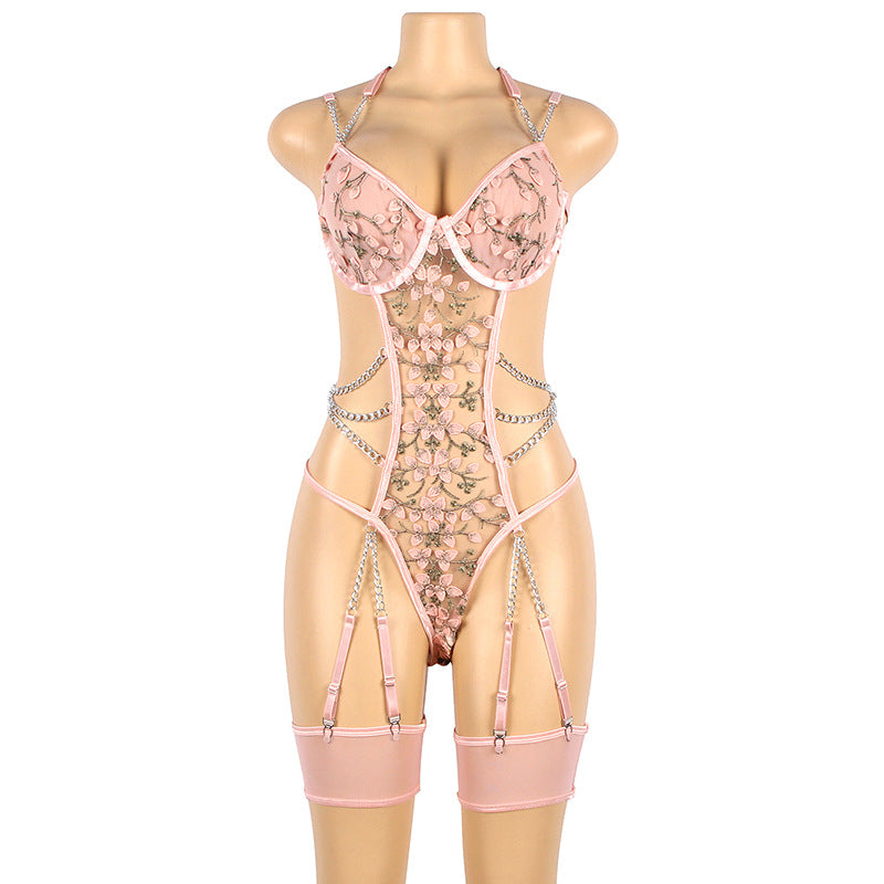See Thru Corset Bodysuit Latina mature women lingerie Black Teddy