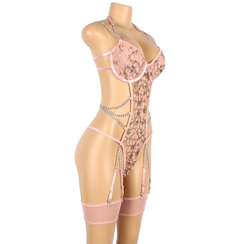See Thru Corset Bodysuit Latina mature women lingerie Black Teddy