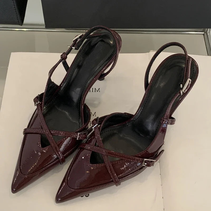 Elegant Pointed Toe Thin Low Heels