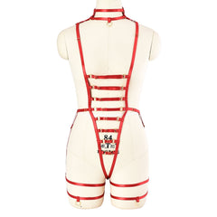 Sexiest Red Bodysuit Red Strappy Harness Lingerie Sex Teddy