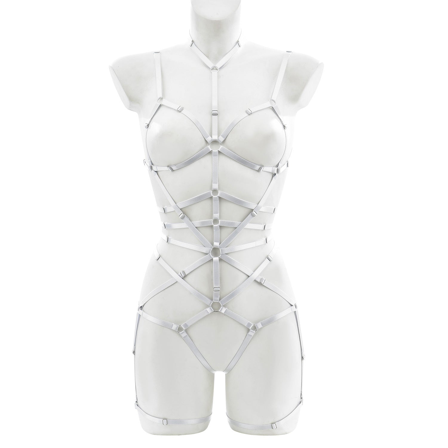 Sexy White Bodysuit Hot Sexy Harness Lingerie White Teddy