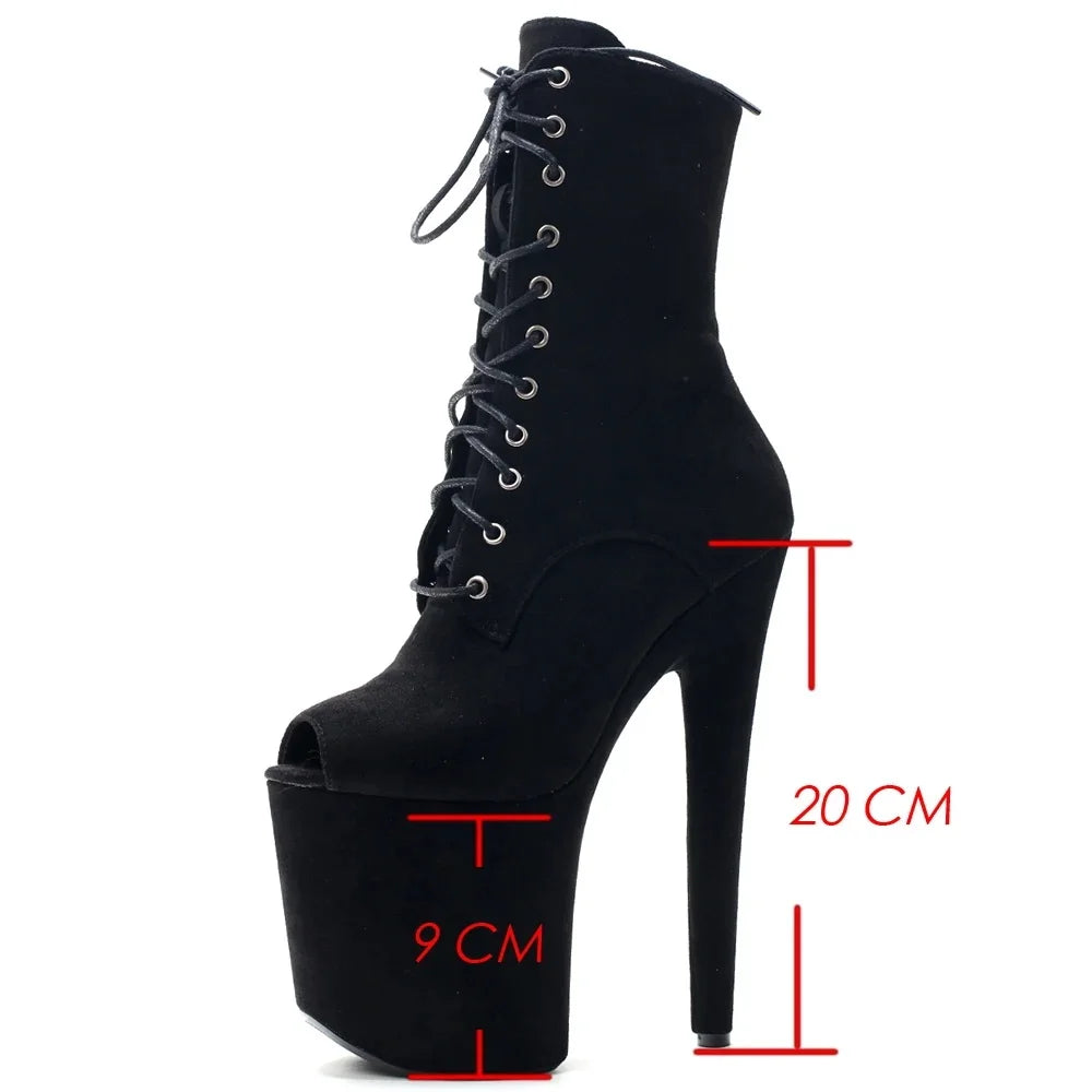 Extreme High Heels 20cm Women Ankle Boots